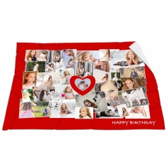Couverture personnalisée avec coeur et photos
